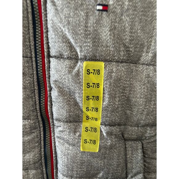 Tommy Hilfiger Puffer Jacket Kids Boys Size 7 / 8 Grey New - Picture 2 of 5